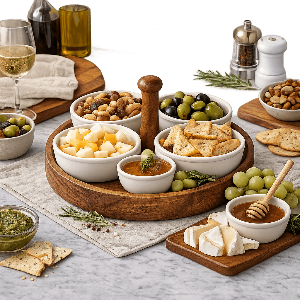 PCS Gatherwell Acacia Snack Serving Set